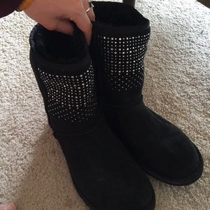 UGG Short Back Boots with Swarovski Crystals